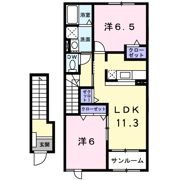 プロムナード散歩道A棟の間取り画像