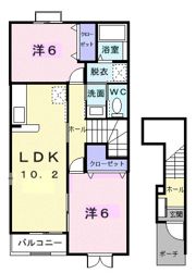 ヌーヴォー三木Aの間取り画像