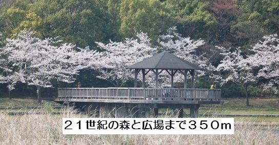 近くの２１世紀の森と広場まで350m（徒歩5分）