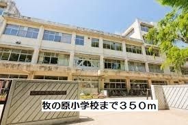 近くの牧の原小学校まで350m（徒歩5分）