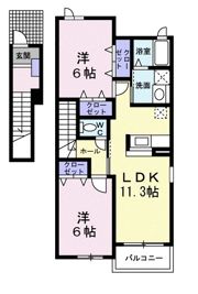 ヒルズ長坂上Ⅰの間取り画像