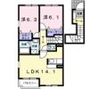 ヒルズ長坂上Ⅱの間取り画像