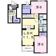 ペルル Ⅱの間取り画像