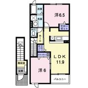 ヌーベル・シンワ Bの間取り画像