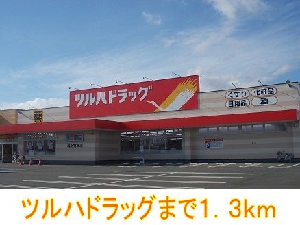 近くのドラッグストアまで1,300m（徒歩17分）