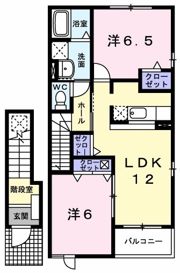 プリムローズ Aの間取り画像