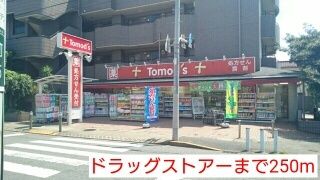 近くのドラッグストアーまで250m（徒歩4分）