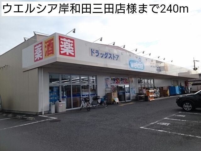 近くのウエルシア岸和田三田店様まで240m（徒歩3分）