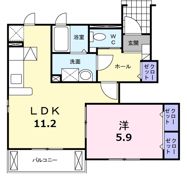 メッゾ マーヴェラスAの間取り画像