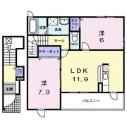 プロムナードAの間取り画像