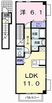 アルバ・ソ－レ Bの間取り画像