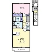 リーフィ弐番館Bの間取り画像