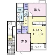 エアリーサイドⅡBの間取り画像