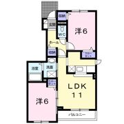グレイスヴィラサンヨーDの間取り画像