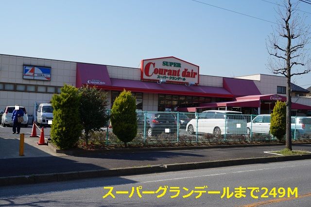 近くのスーパーグランデールまで249m(徒歩4分)