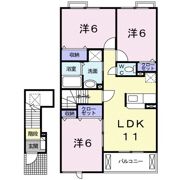 アパシーブレ Ⅱ番館の間取り画像