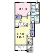 ソフテイル Aの間取り画像