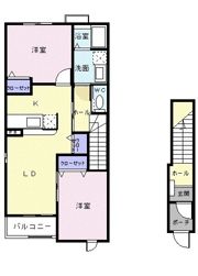 リバーサイドサワナミBの間取り画像
