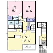プリムロ－ズINAの間取り画像