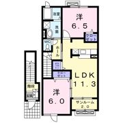 サンライズBの間取り画像