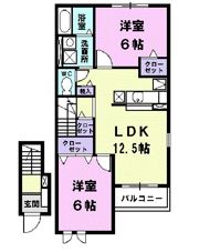 プラシード・旭の間取り画像