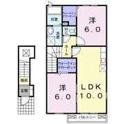 グレース城西ヶ丘Bの間取り画像