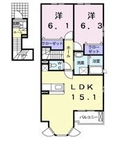 ベル・プロムナ－ドB棟の間取り画像