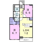 リバーサイドピアッツァAの間取り画像