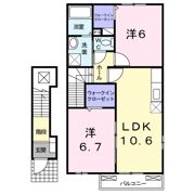 リバーサイドピアッツァBの間取り画像