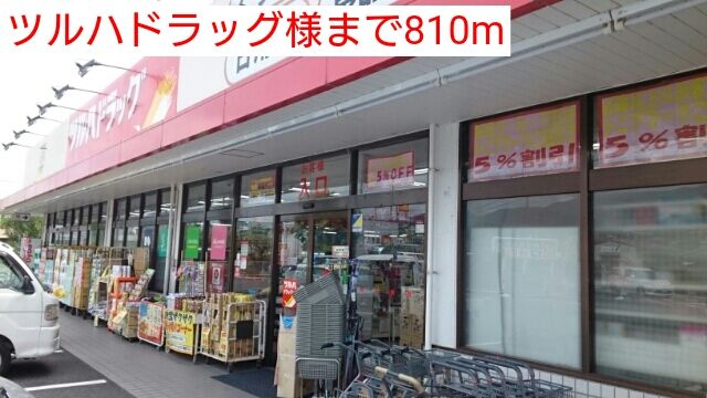 近くのツルハドラッグ様まで810m（徒歩11分）