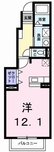 松岡ハイツ Bの間取り画像