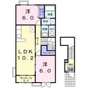 ムーンダスト Bの間取り画像