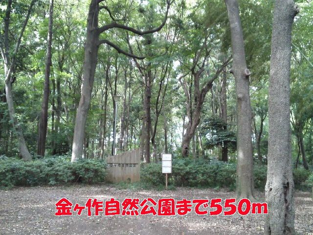 近くの金ヶ作自然公園まで550m（徒歩7分）