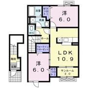 ヴィベール Aの間取り画像