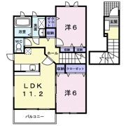 ベルロ－ズ若宮 Bの間取り画像