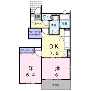 ベルメゾンセラ Bの間取り画像