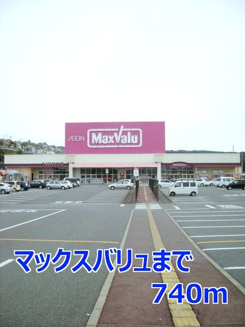 近くのマックスバリュまで740m（徒歩10分）