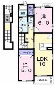 エアリ－ ガ－デンⅠの間取り画像