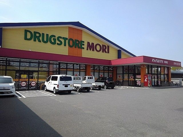 近くのドラッグストアモリまで550m(徒歩7分)