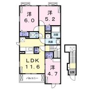 ハーモニーBの間取り画像