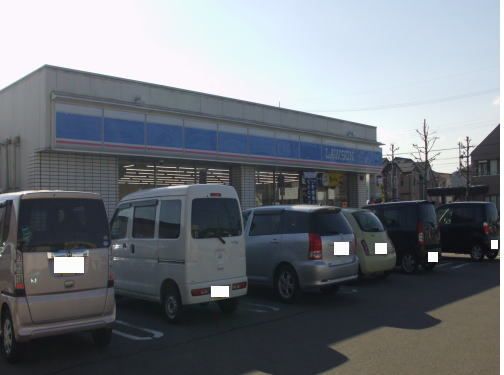近くのローソン 福井江守店まで500m(徒歩7分)