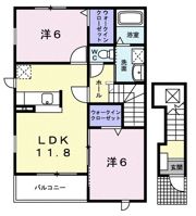 ハピネス Aの間取り画像