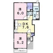 ハピネス Dの間取り画像