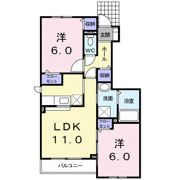 フォンテーヌⅥの間取り画像