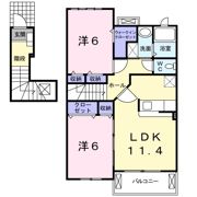 アグレアブルハウス花水木Dの間取り画像