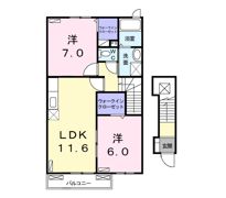 ブラン・ルピナス Cの間取り画像