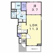 メリディオ葛原Aの間取り画像