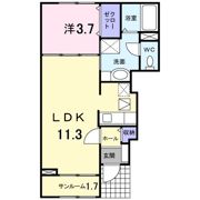 カルム河渡の間取り画像