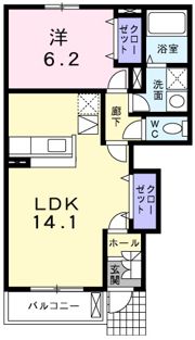 プロムナードBの間取り画像