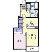 フィオーレ勝山Bの間取り画像